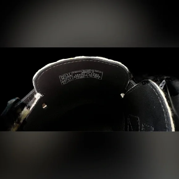 NWT Dr. Martens Jorge II cow hair upper slingback zebra black white USMen 11 W12 - Picture 9 of 9